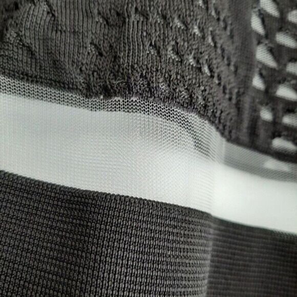 ALEXANDER WANG & H&M Fine Knit Tunic Top / Dress Mesh Panels Sz XS Flawed - Picture 9 of 16